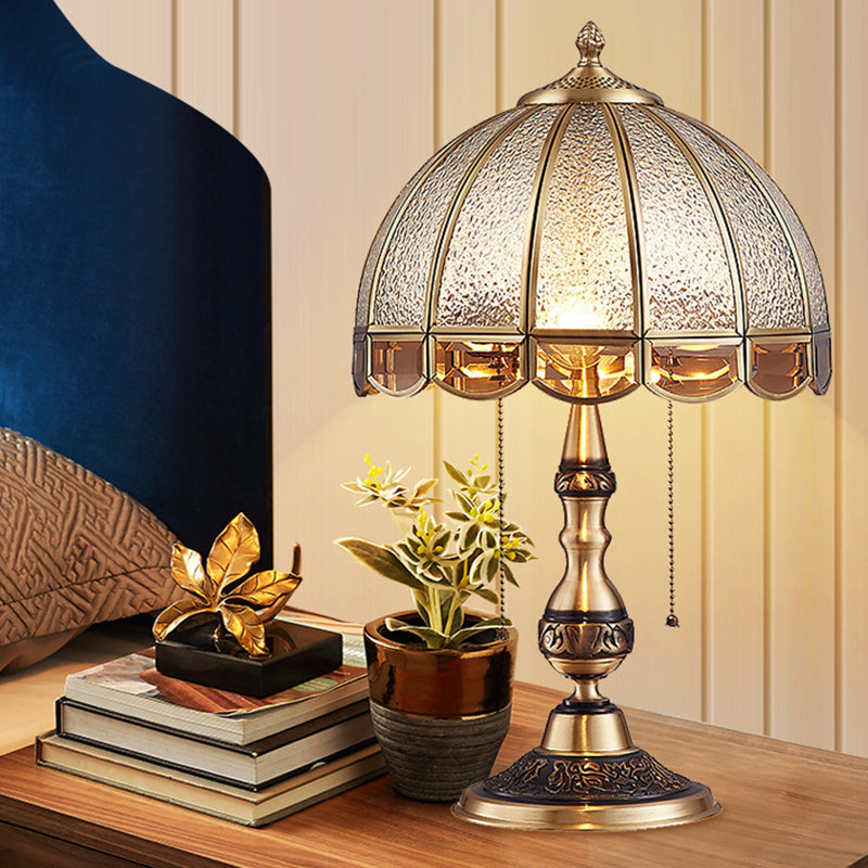 Victorian Table Lamp Textured Glass Dome Shade - Product detail 6