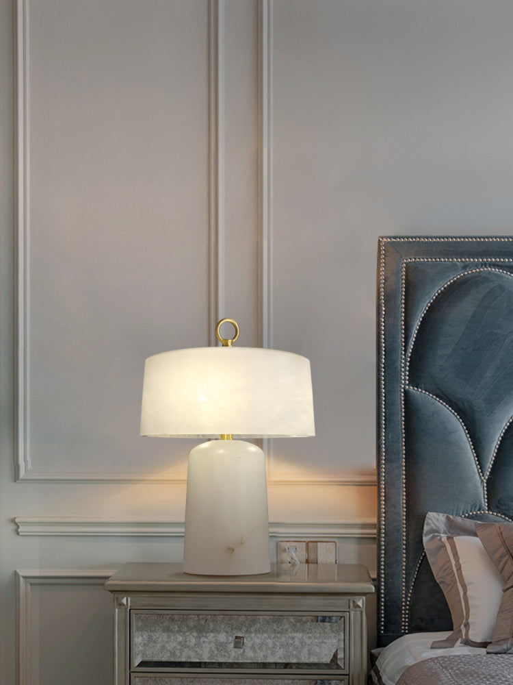 Alabaster Table Lamp Vintage Brass Accents - Product detail 21