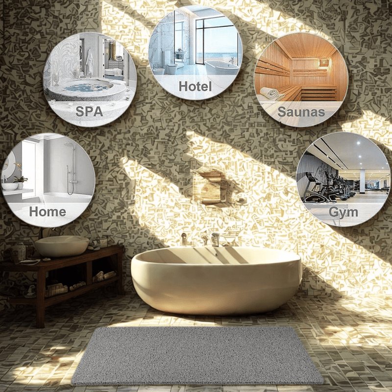 Non-Slip Shower Mat Fast Drainage PVC Surface - Product detail 7