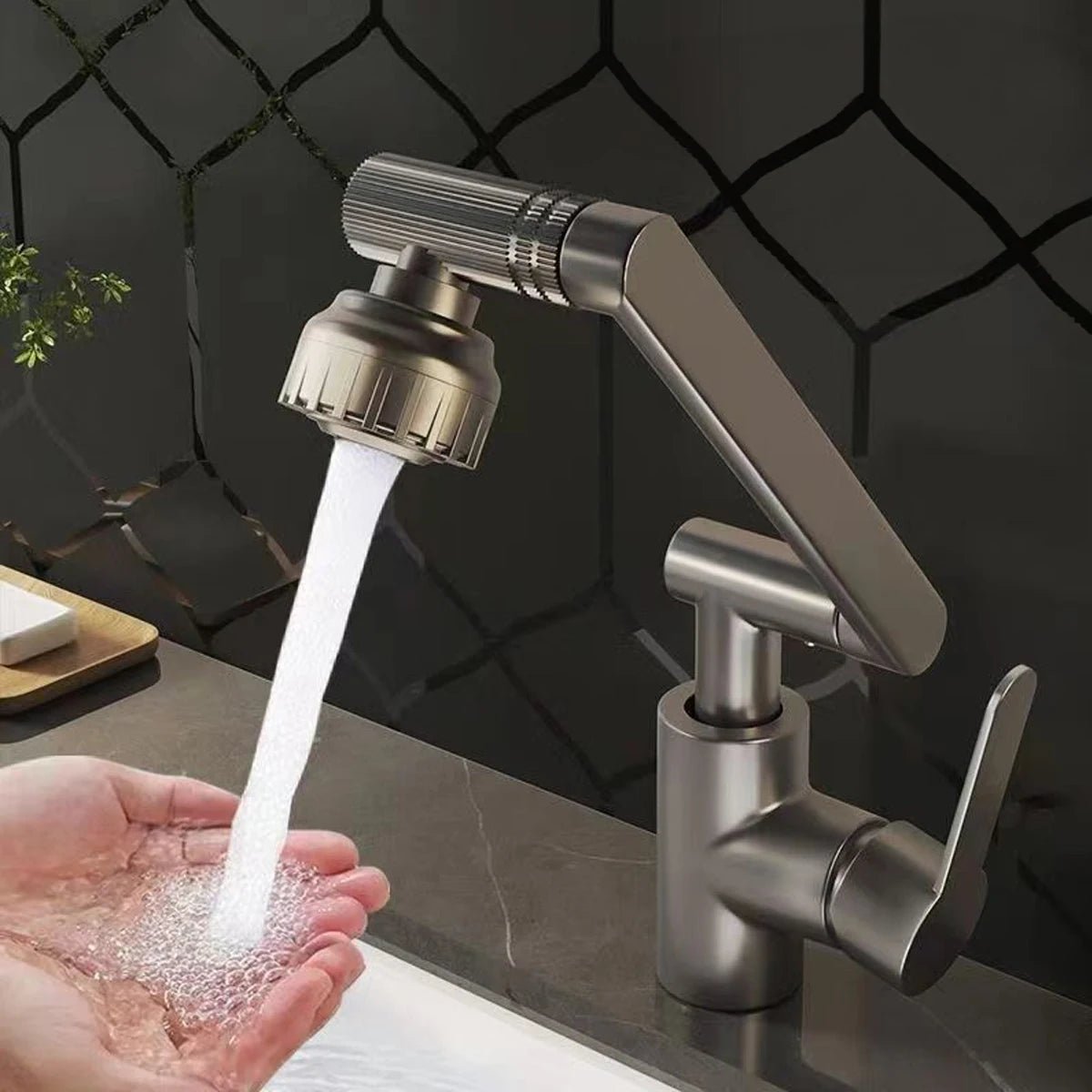 Kitchen Faucet with Flexible Arm 360 Swivel Multi-Mode Spray - Product detail 4