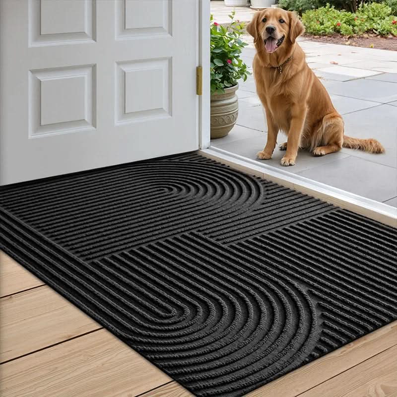 Geometric Door Mat Absorbent Microfiber with Non-Slip Backing - Product example