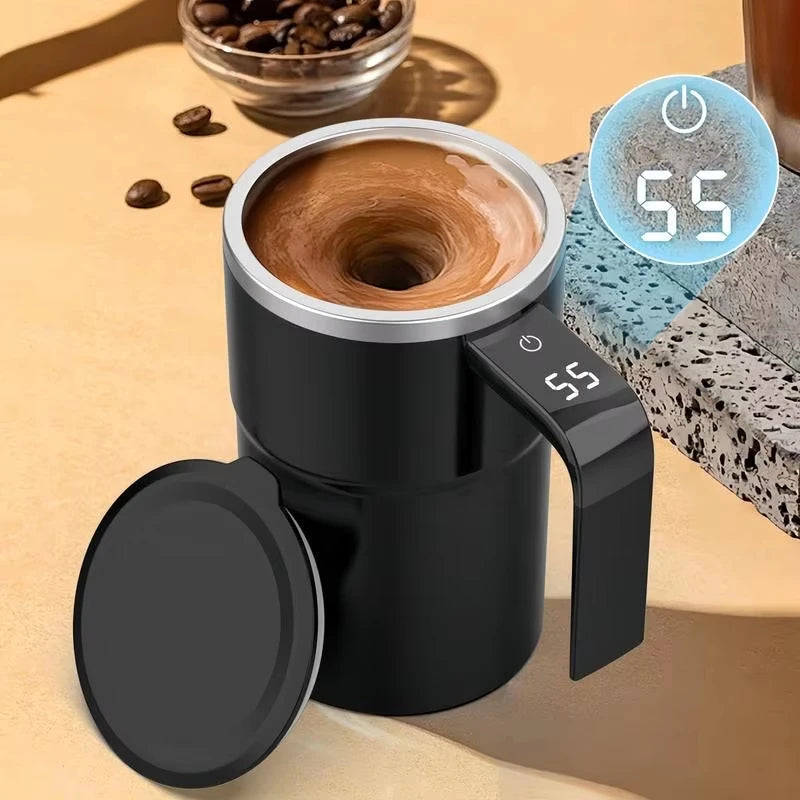 Self-Stirring Coffee Mug Digital Temperature Display - Product showcase