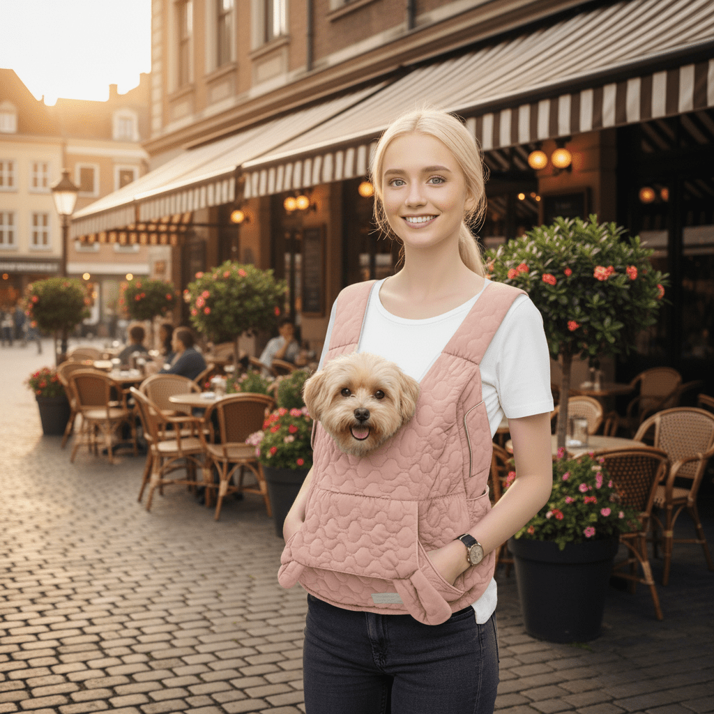 Waterproof Pet Carrier Quilted Design with Shoulder Straps - Product showcase