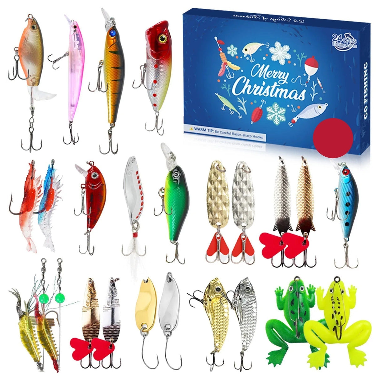 Fishing Advent Calendar 24 Waterproof Tackle Accessories - Product example