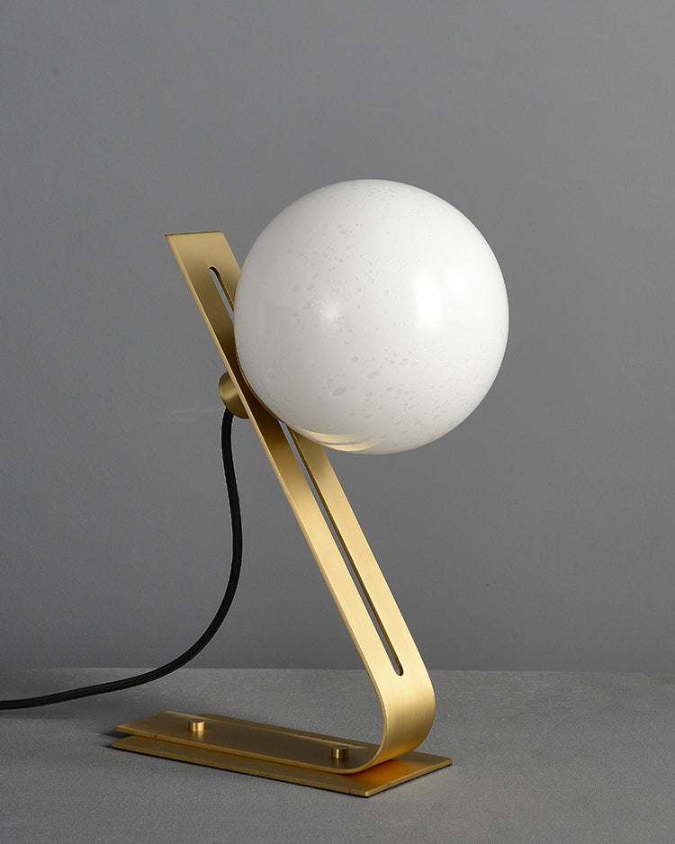 Modern Table Lamp Glass Globe Brass Frame Design - Product detail 9