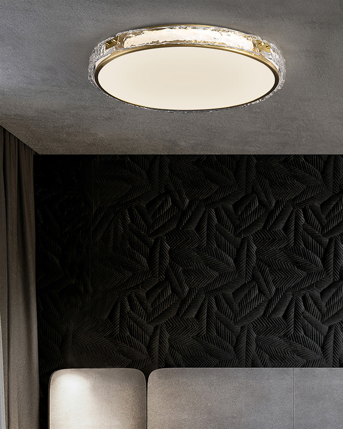 Modern LED Ceiling Light Glass Ring with Gold Finish - Product detail 10