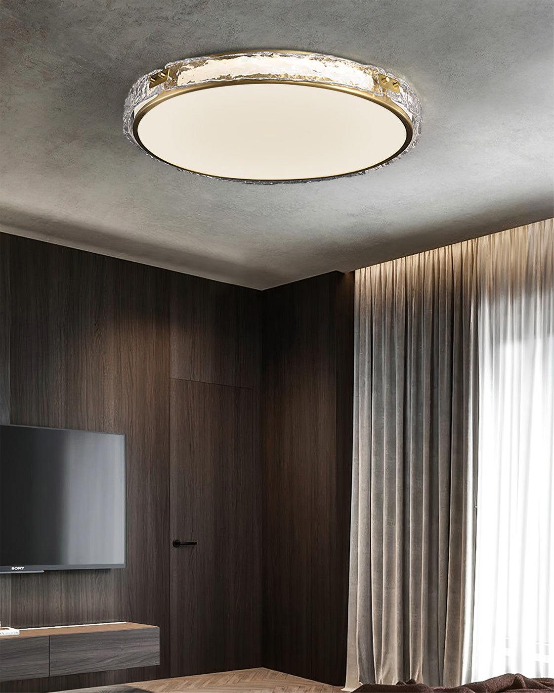 Modern LED Ceiling Light Glass Ring with Gold Finish - Product detail 4