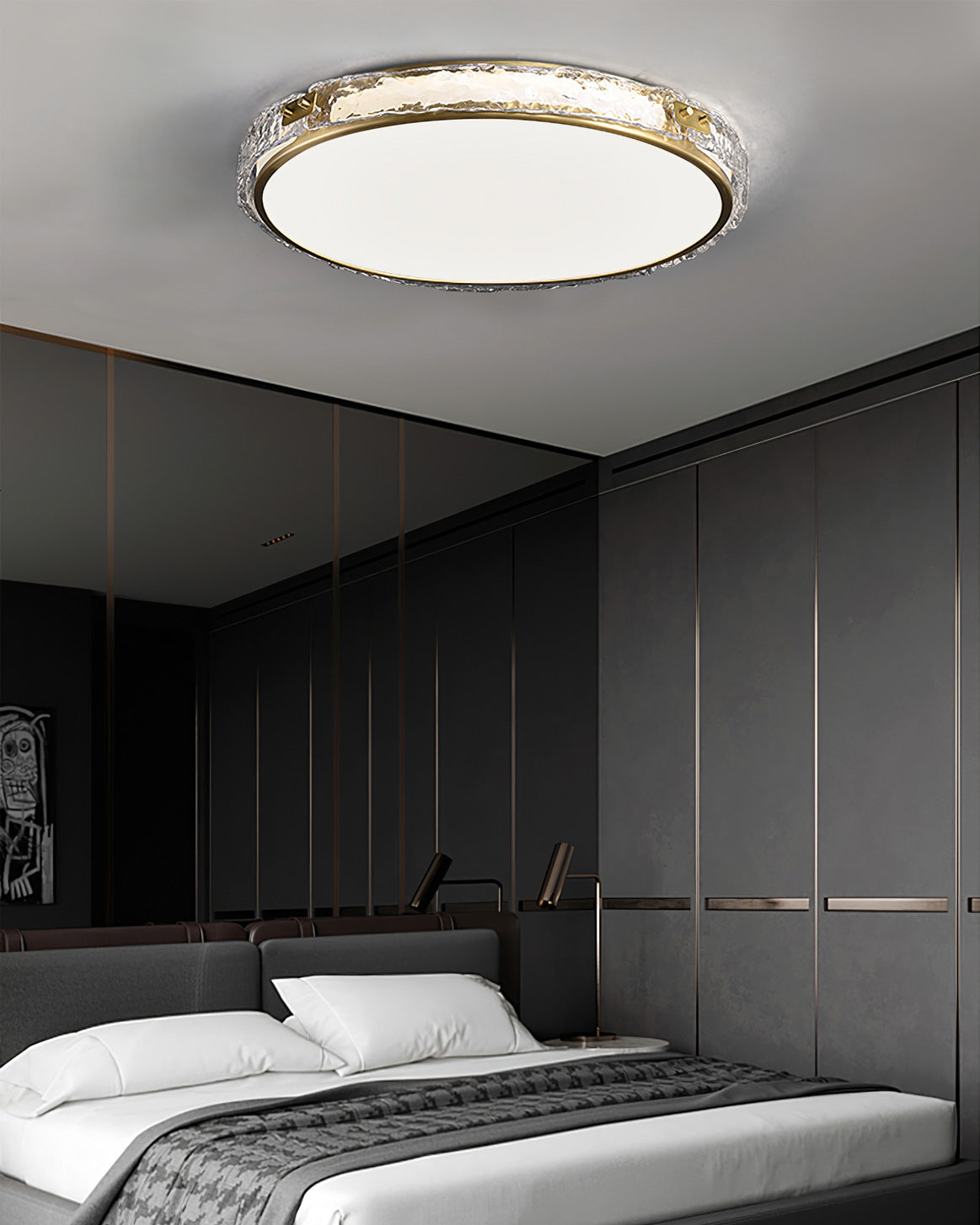 Modern LED Ceiling Light Glass Ring with Gold Finish - Product detail 5