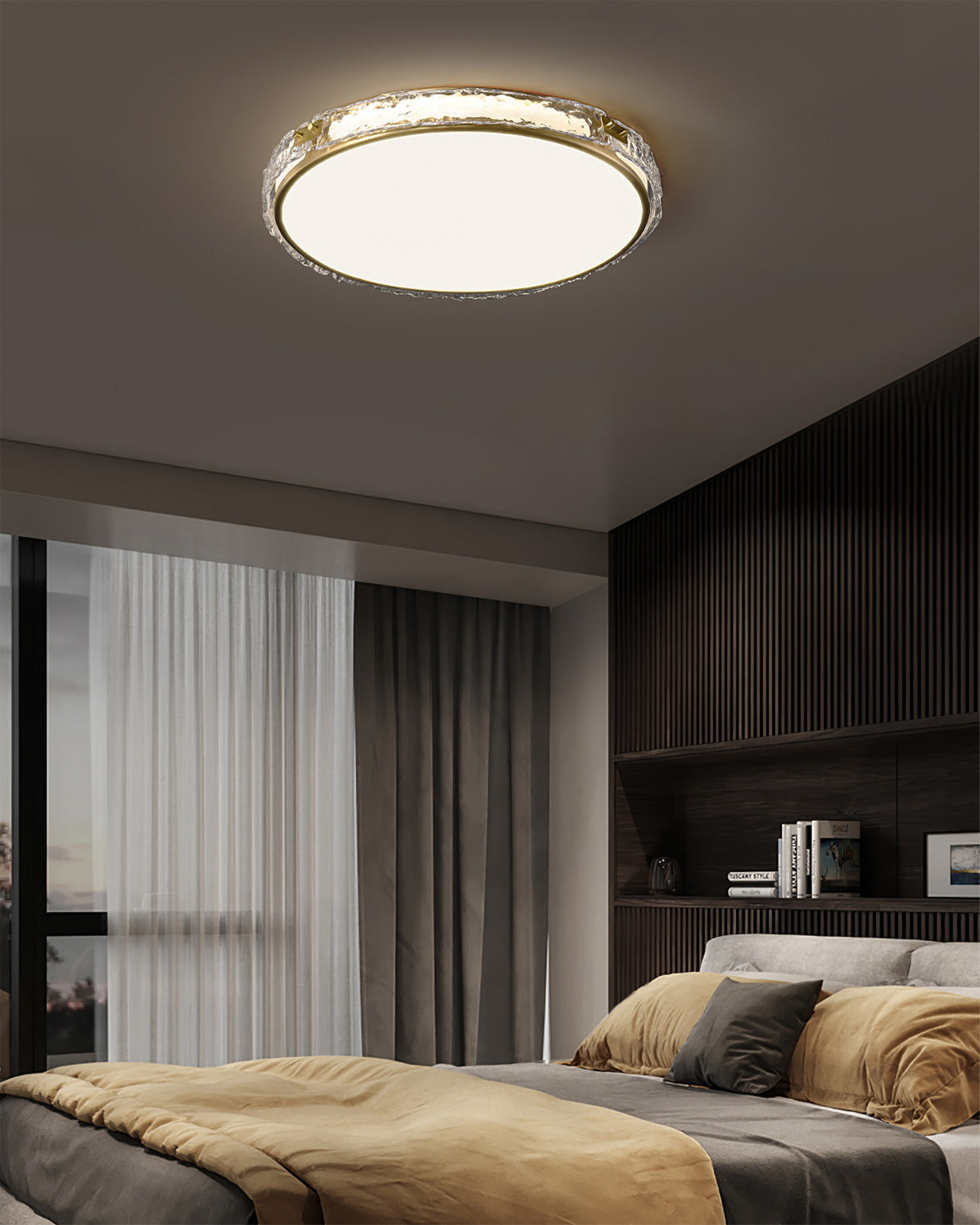 Modern LED Ceiling Light Glass Ring with Gold Finish - Product detail 6