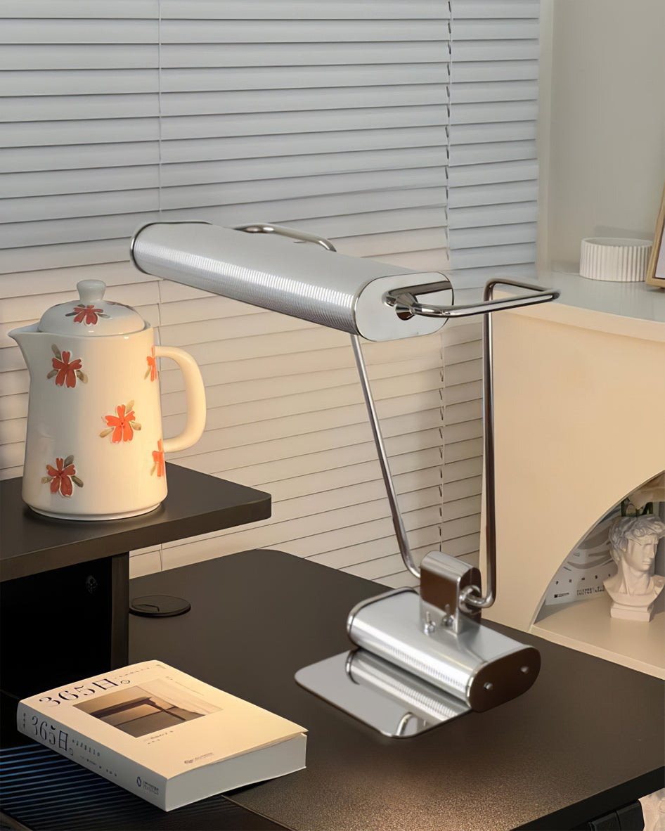 Art Deco LED Table Lamp Chrome Open Screen Design - Product detail 14