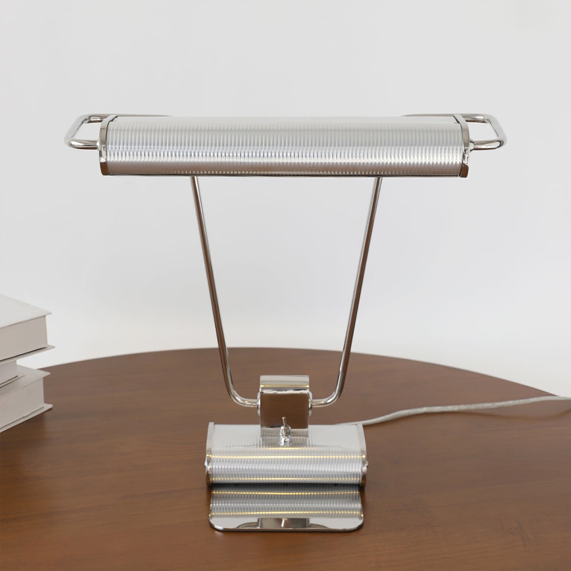 Art Deco LED Table Lamp Chrome Open Screen Design - Product detail 10