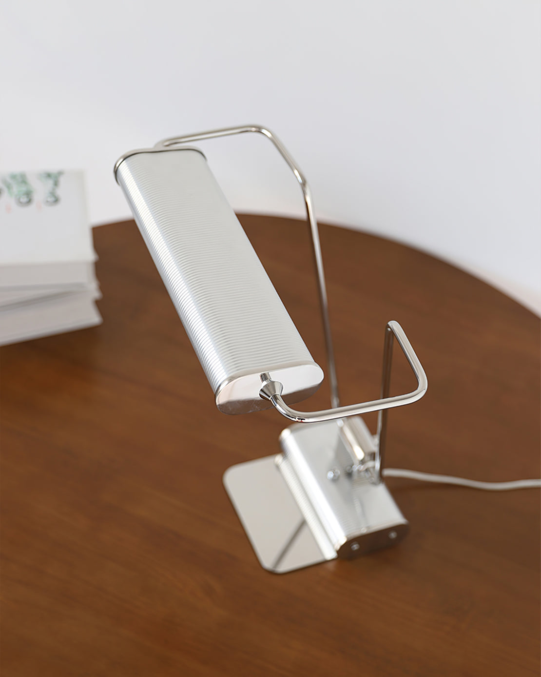 Art Deco LED Table Lamp Chrome Open Screen Design - Product detail 9