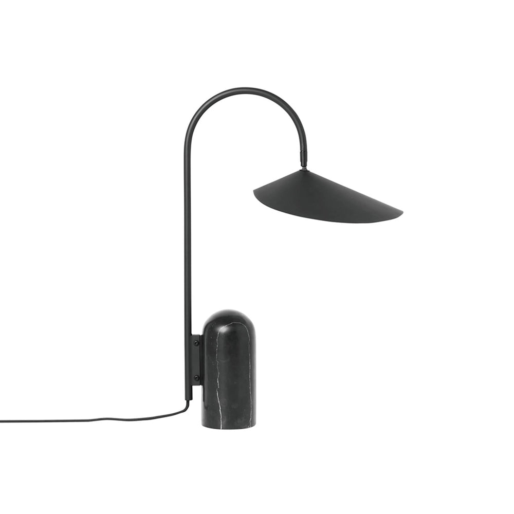 Modern Table Lamp Black Marble Base with Curved Shade - Product detail 39