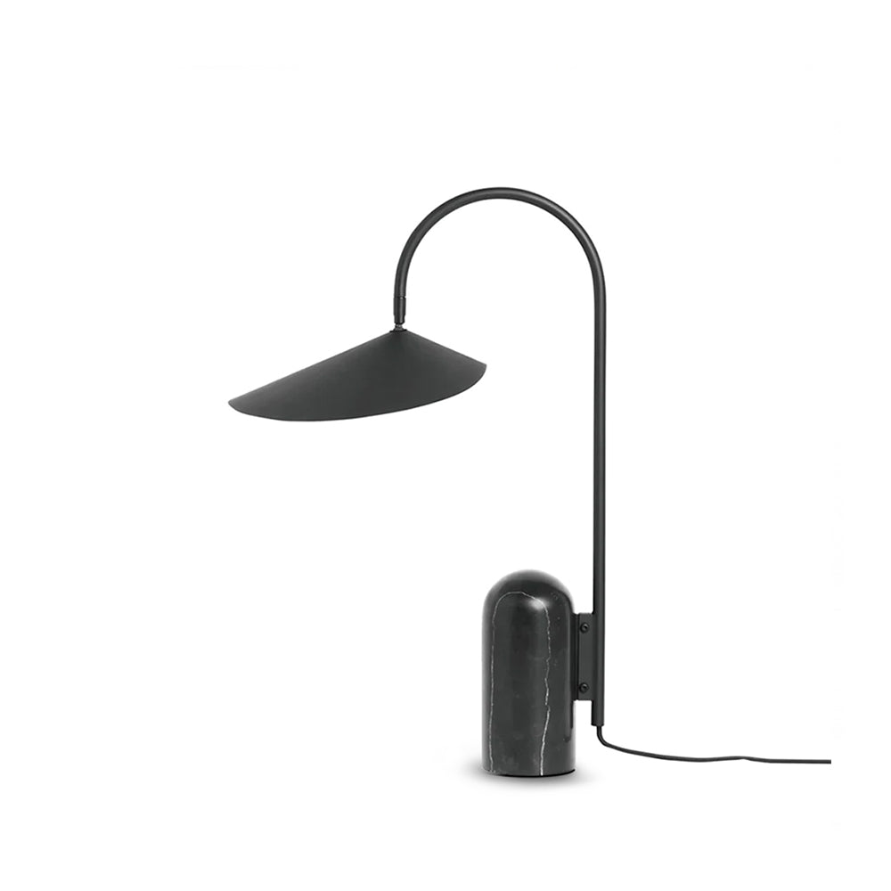 Modern Table Lamp Black Marble Base with Curved Shade - Product detail 38