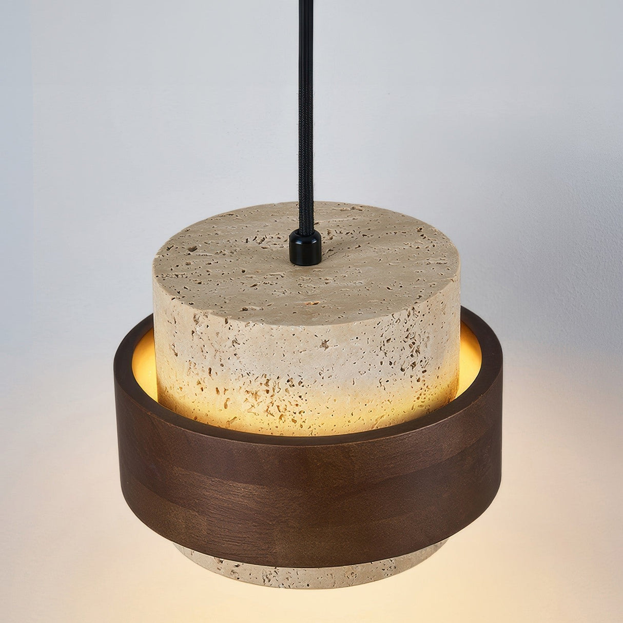 Modern Pendant Light Travertine Wood Layered Design - Product detail 8