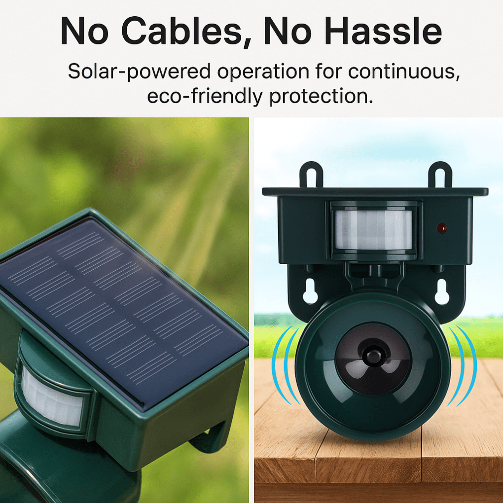 Motion Activated Bird Deterrent Solar Powered Outdoor Repeller - Product detail 7