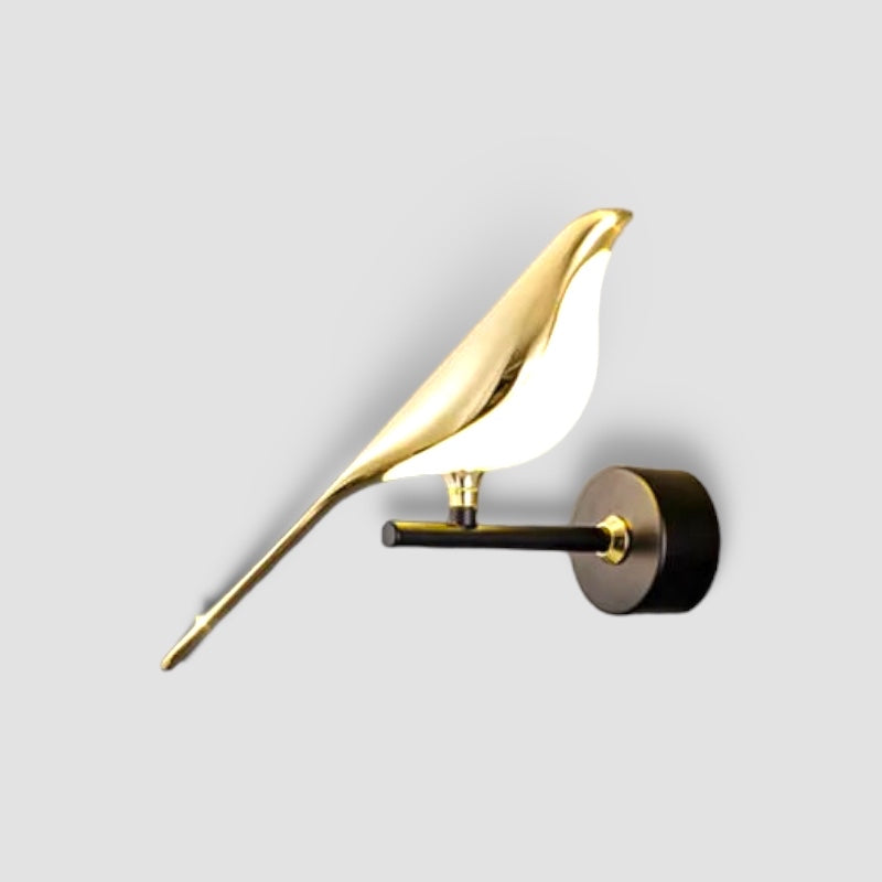 Bird Wall Lamp Gold Accent Modern LED Light - Product showcase