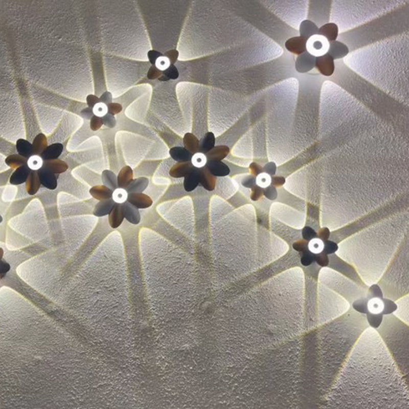 Modern LED Wall Light  Gold White Flower Design - Product example
