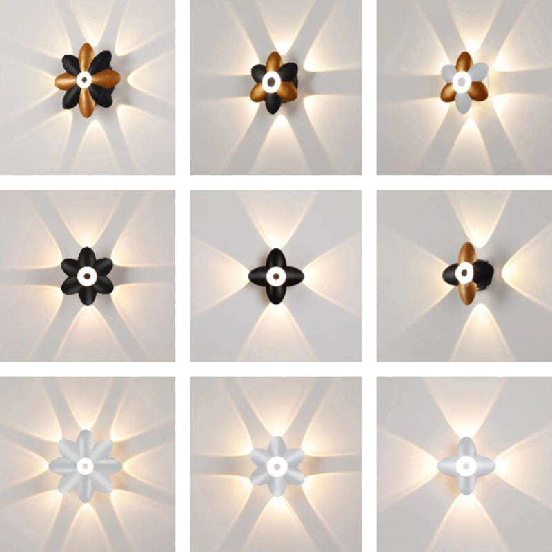 Modern LED Wall Light  Gold White Flower Design - Product detail 4