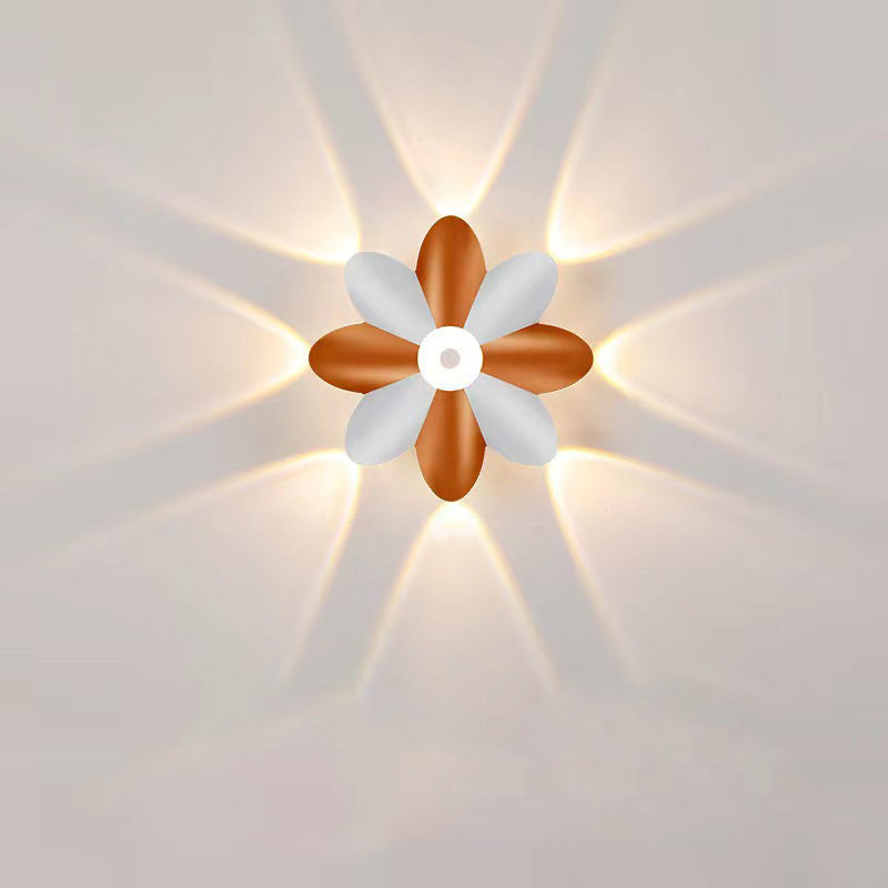 Modern LED Wall Light  Gold White Flower Design - Product detail 9