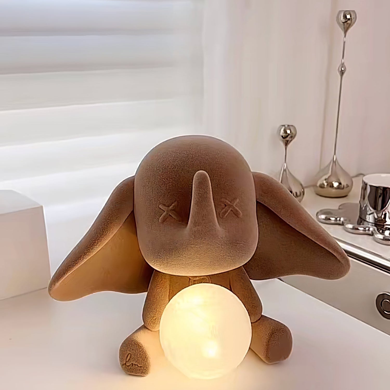Decorative Elephant Table Lamp  Terracotta Resin Design - Product detail 12