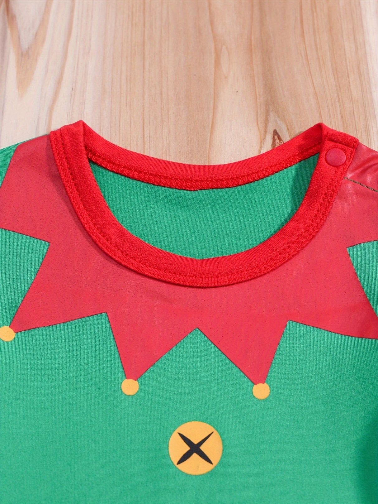 Holiday Baby Elf Romper Striped Festive Costume with Hat - Product detail 4