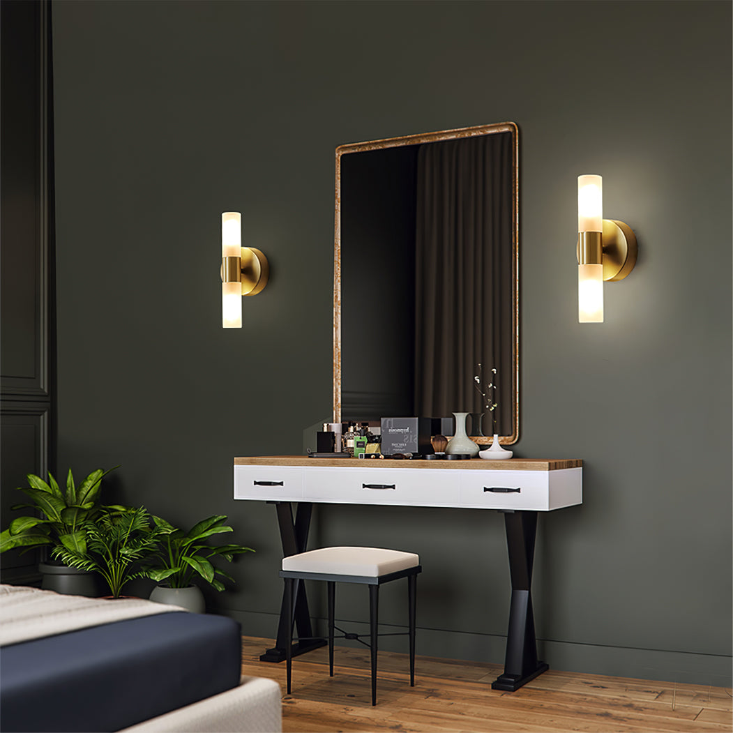 Modern Wall Sconce Dual Cylinder Gold Finish - Product detail 13