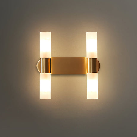 Modern Wall Sconce  Dual Cylinder Gold Finish - Product detail 17