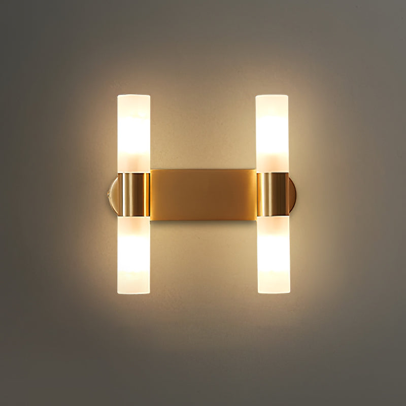 Modern Wall Sconce Dual Cylinder Gold Finish - Product detail 17