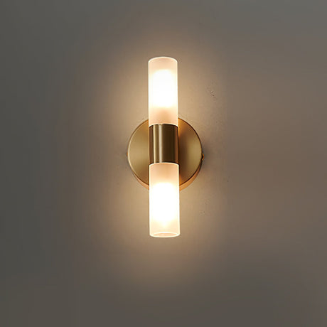 Modern Wall Sconce  Dual Cylinder Gold Finish - Product detail 16