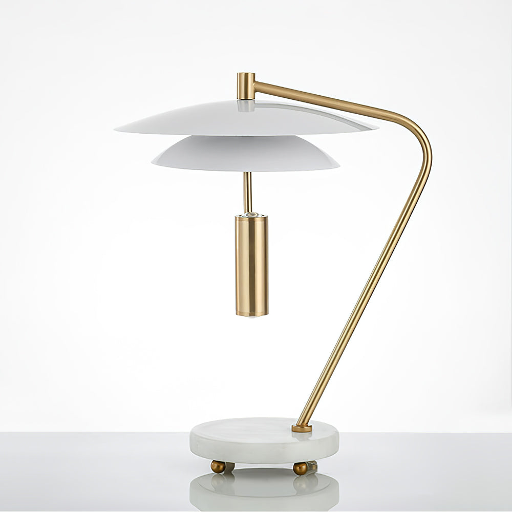 Modern Table Lamp White Aluminum and Marble Base - Product detail 20