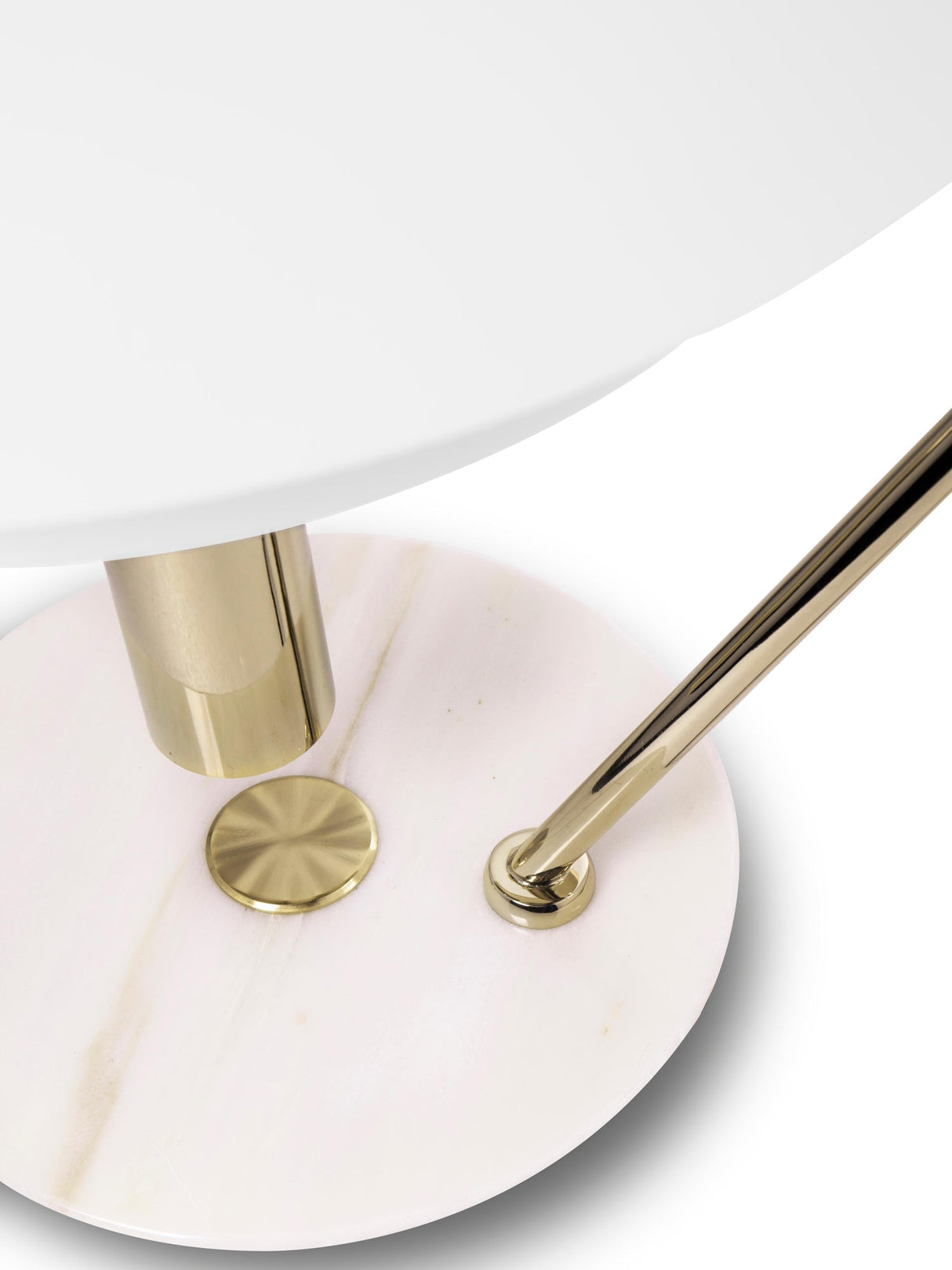 Modern Table Lamp White Aluminum and Marble Base - Product detail 9