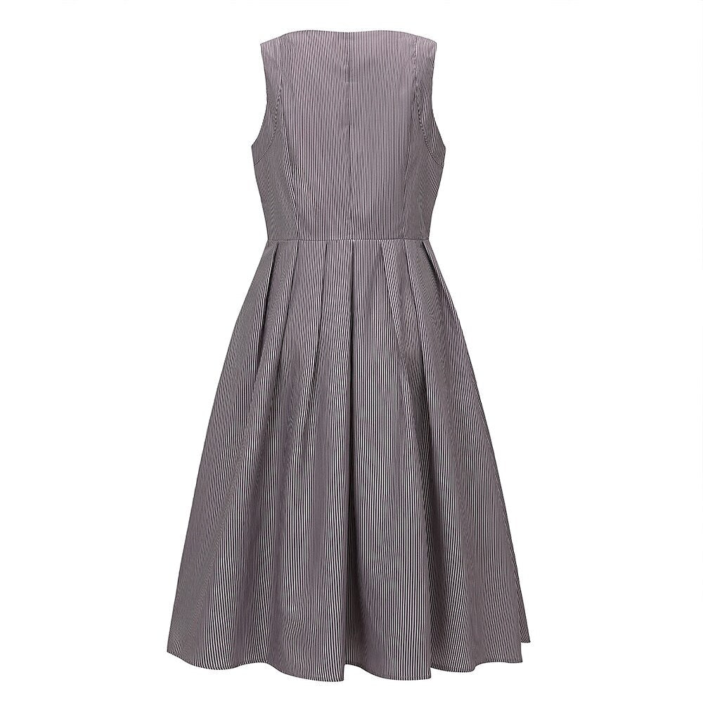 Traditional Dirndl Dress Bavarian Cotton With Striped Apron - Product detail 5