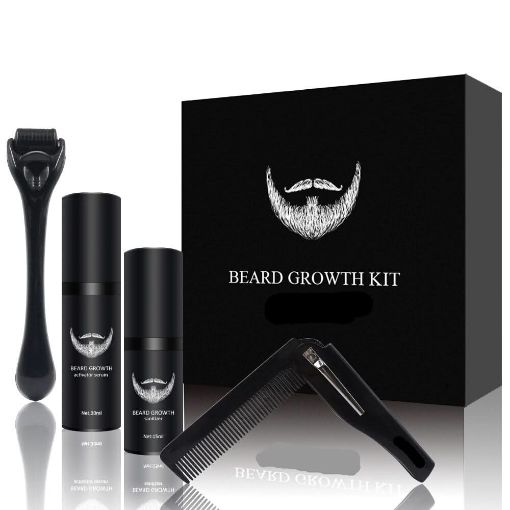 Beard Growth Kit Complete Care Set with Dermaroller and Natural Oils - Product detail 5