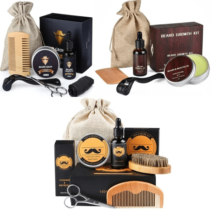 Beard Growth Kit Complete Care Set with Dermaroller and Natural Oils - Product detail 6