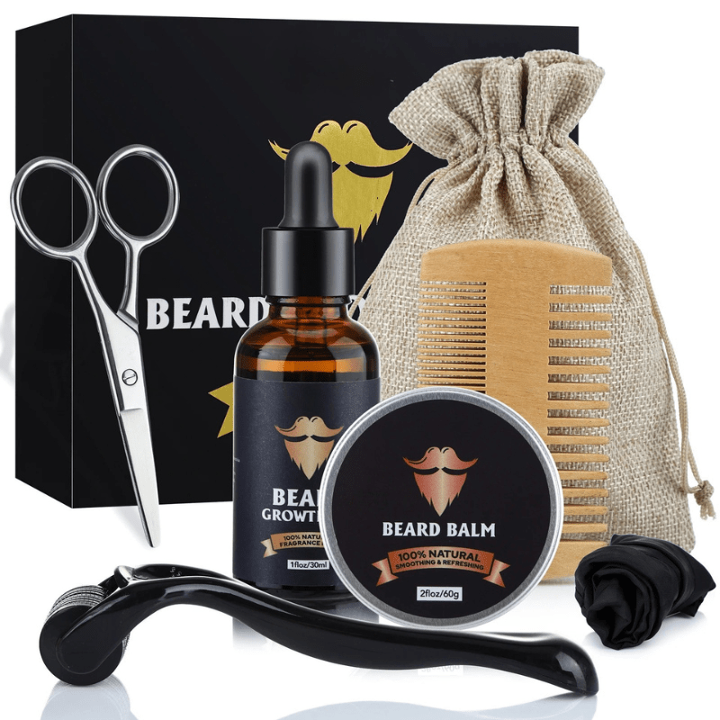 Beard Growth Kit Complete Care Set with Dermaroller and Natural Oils - Product detail 10