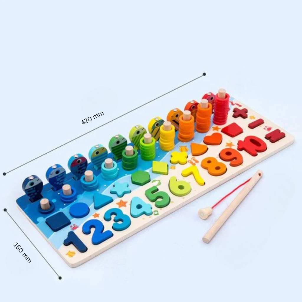 Montessori Learning Toy Wooden Number Puzzle Board Set - Product detail 4