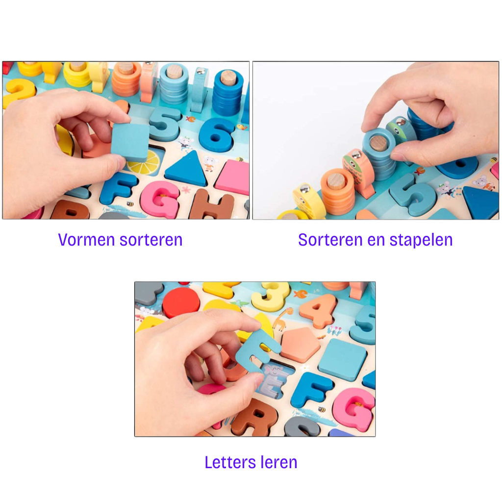 Montessori Learning Toy Wooden Number Puzzle Board Set - Product detail 6