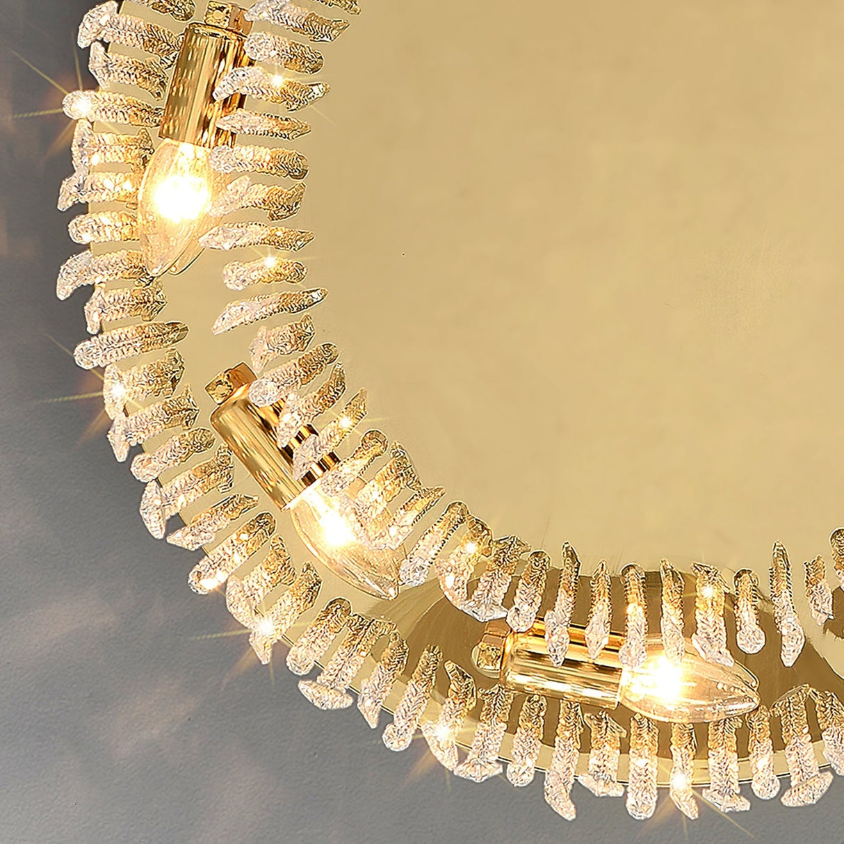 Crystal Ceiling Light Gold Frame With Cascading Crystals - Product detail 4