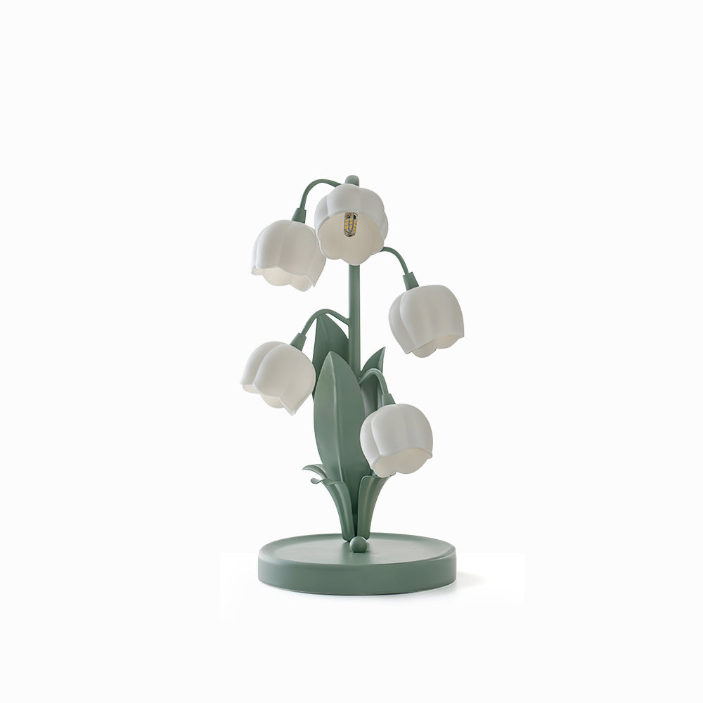 Lily Valley Table Lamp Floral Green Metal Design - Product detail 28