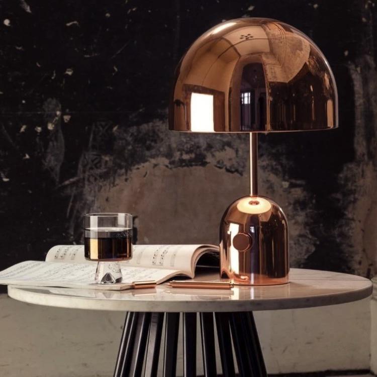 Modern Table Lamp Chrome Bell Glass Design - Product detail 15