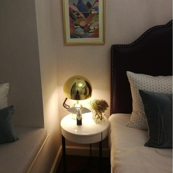 Modern Table Lamp Metallic Dome Design With Gold Base - Product detail 7