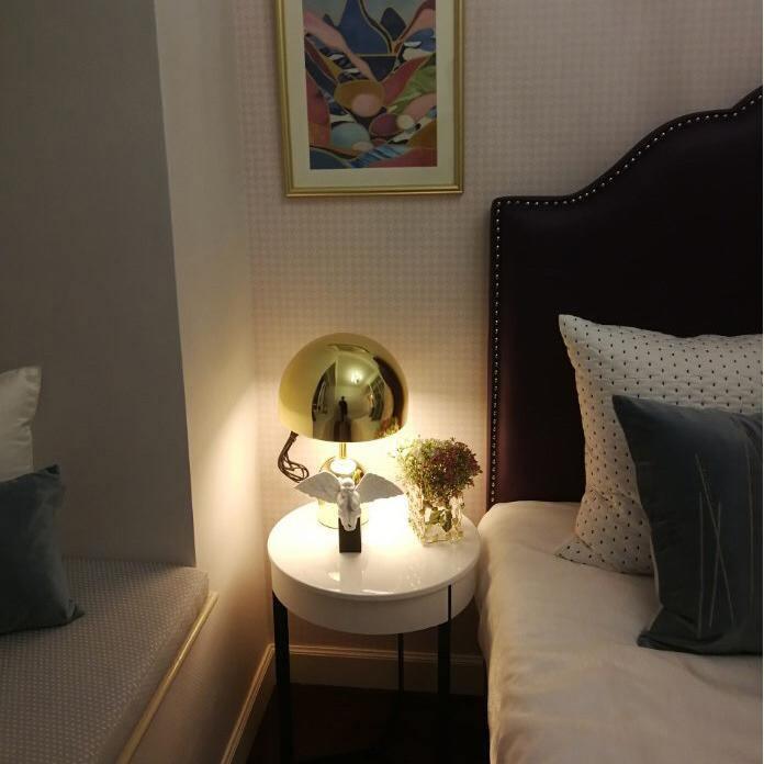Modern Table Lamp Chrome Bell Glass Design - Product detail 5