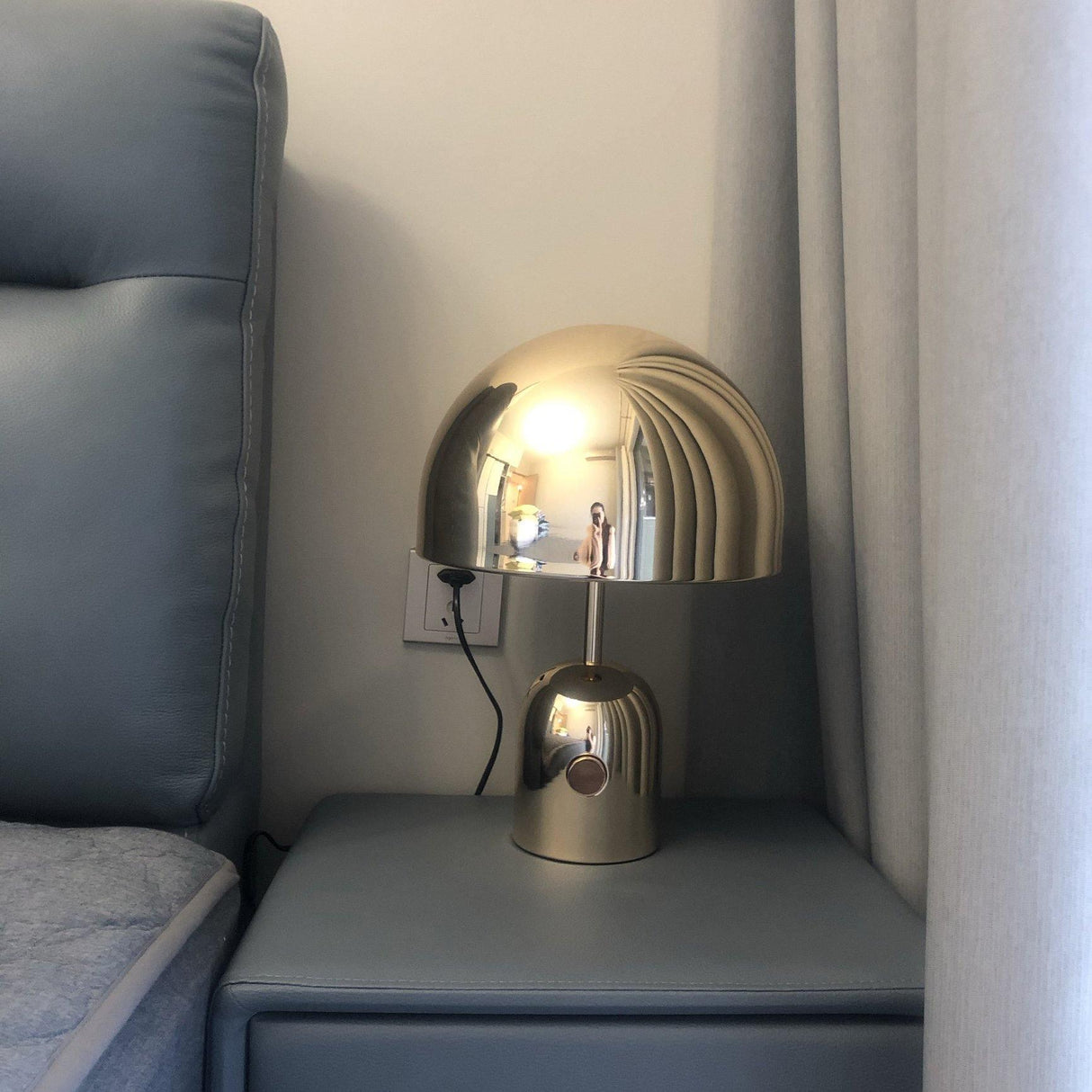 Modern Table Lamp Chrome Bell Glass Design - Product detail 12