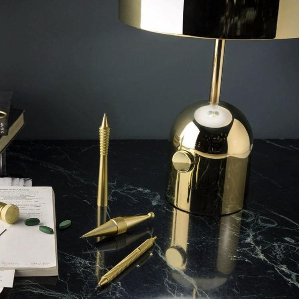 Modern Table Lamp Metallic Dome Design With Gold Base - Product detail 4