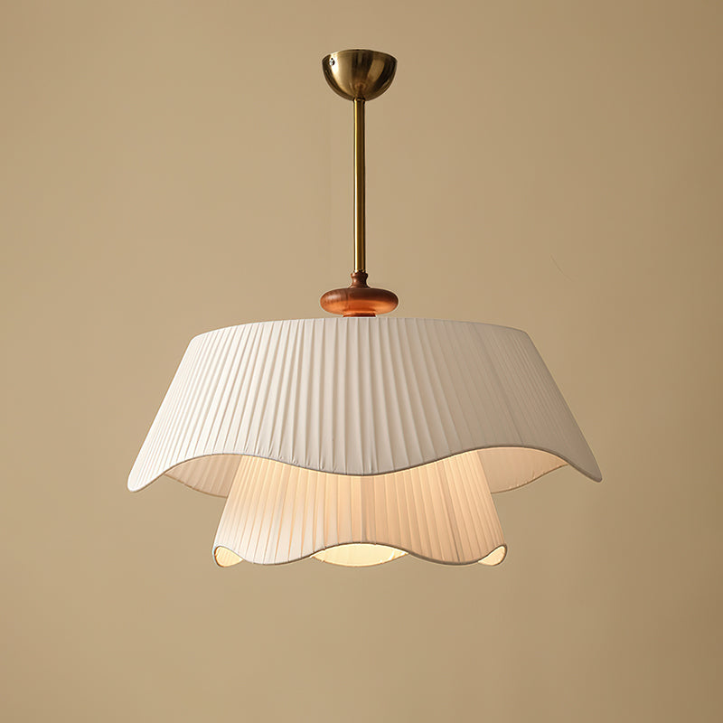 Modern Pendant Light Pleated Fabric Double-Layer Shade - Product detail 8