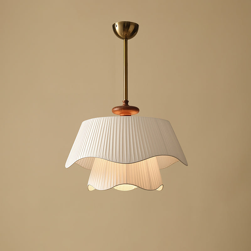 Modern Pendant Light Pleated Fabric Double-Layer Shade - Product detail 9