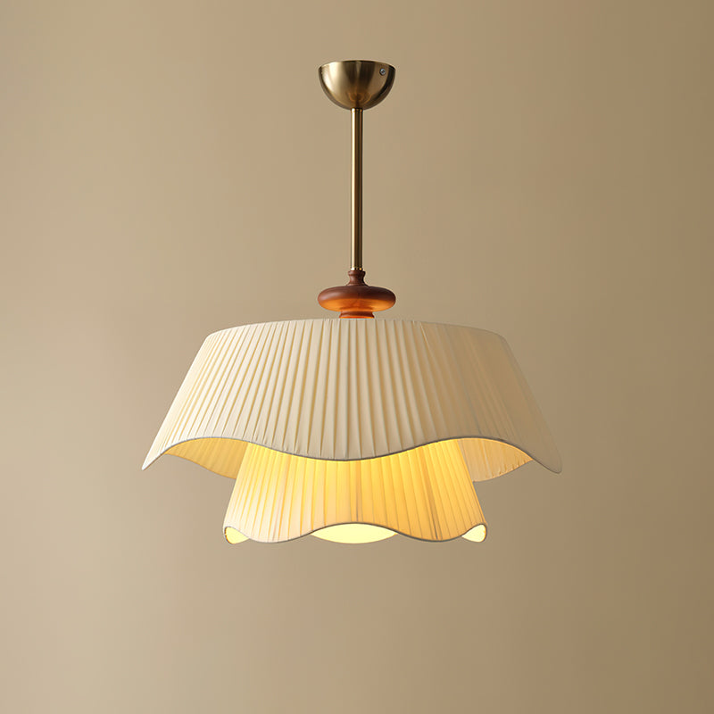 Modern Pendant Light Pleated Fabric Double-Layer Shade - Product detail 10