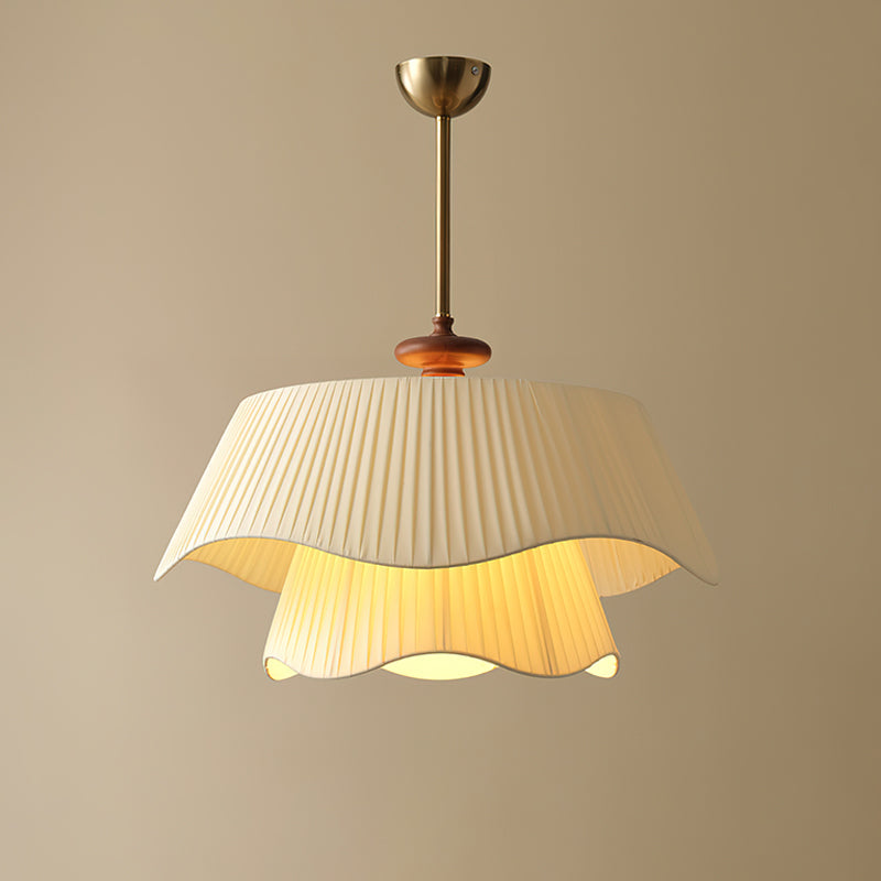 Modern Pendant Light Pleated Fabric Double-Layer Shade - Product detail 14