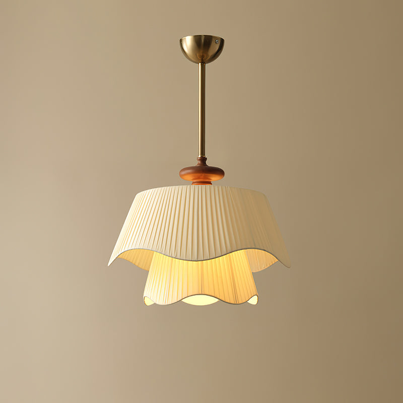 Modern Pendant Light Pleated Fabric Double-Layer Shade - Product detail 11